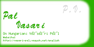 pal vasari business card